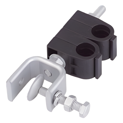 Sujetador Coaxial / 2 Cables 1/2" / Instalación Angular / Acero Inoxidable 304 / -40°C a +85°C / Vibración 4 h