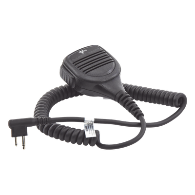 Micrófono-Bocina para Intemperie / IP54 / PTT Operable con Guantes / Cable Kevlar 40 kg / Clip Giratorio 360°