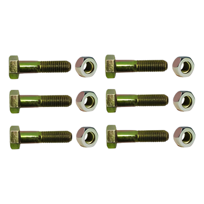 Kit de Tornillería para Torre / Acero Grado 5 / 3/8" x 2" / 6 Tornillos y 6 Tuercas / Galvanizado / Exterior