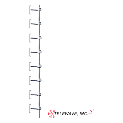 Antena Base UHF / 8 Dipolos / 406-512 MHz / 7/12 dBi / 500W / Resistencia Viento 241 km/h