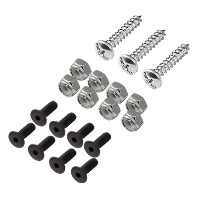 Kit de Instalación para Chapa Magnética / 19 Piezas / Tornillos Socket Flat 6/32 / Tuercas Insertables 6/32 / Tornillos Busca Rosca 8 x 3/4
