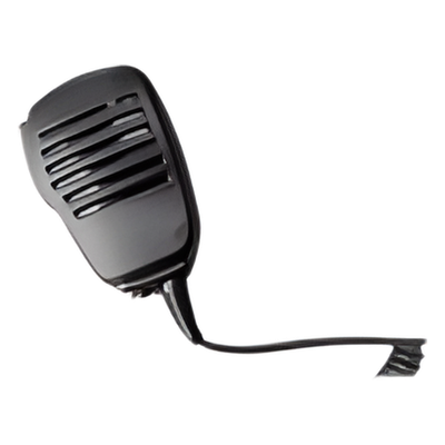 Micrófono-Bocina / Ultraligero / Entrada 3.5 mm / Cable Kevlar 40 kg / PTT Táctil / Clip Rotativo