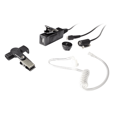 Micrófono de Solapa / 3 Hilos / Tubo Acústico PU Grado Médico / Cable Kevlar / PTT 220,000 Usos / Compatible ICOM IC-F Series