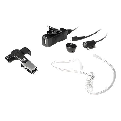 Micrófono-Audífono de Vigilancia / 3 Cables / Tubo Acústico Transparente / PTT Separado / Compatible Motorola HT/GP Series