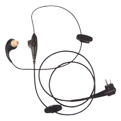 Micrófono de Solapa con Audífono / PTT Integrado / Compatible Motorola XTS/ASTRO/HT/MTX/GP Series / Cable Reforzado