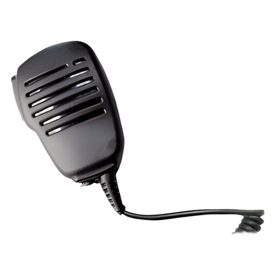 Micrófono-Bocina para Radio / Entrada 3.5 mm / Cable Kevlar Grado Médico / PTT Táctil / Clip Rotativo Ajustable