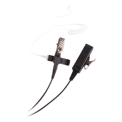 Micrófono-Audífono de Vigilancia / 2 Cables / Tubo Acústico Grado Médico / PTT Separado / Compatible Motorola Multipin