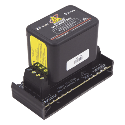 Protector Modular / 24 V / 2 Pares / Base Desmontable / Snap-Track / -40°C a 70°C / 3.3 x 1.5 x 2.6 pulgadas