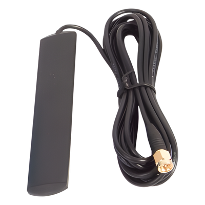 Antena GSM / Conector SMA / 3 m (9.8 ft) / Cuad-Banda 850-1900 MHz / 115x20x5 mm