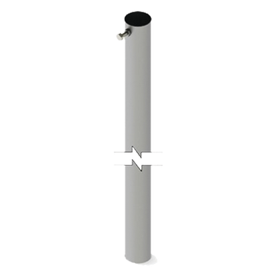 Mástil Telescópico Ligero / 3 m (9.8 ft) de Altura / 2" de Diámetro / Acero Galvanizado Calibre 20 / 4.5 kg / Antenas < 25 cm