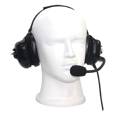 Auricular Profesional / Diadema Posterior / Orejeras de Gel / Cancelación de Ruido / Conector K01 / Uso con Casco
