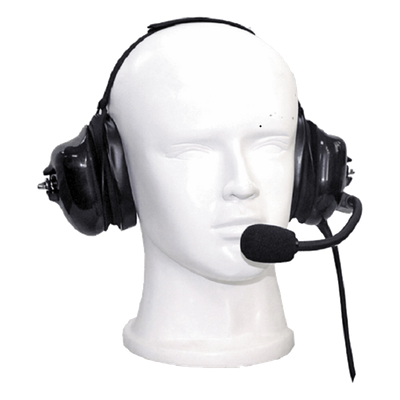 Auriculares Profesionales / Orejeras de Gel / Micrófono con Cancelación de Ruido / PTT Grande / Cable Kevlar / Conector M09 Motorola