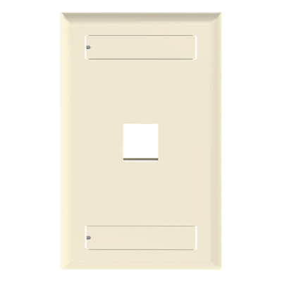 Placa de Pared Vertical / 1 Puerto Keystone / 69.8x114.3 mm / 2.75x4.5 pulg. / Marfil