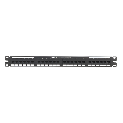 Panel de Parcheo Punchdown / Cat 5e / 24 Puertos / 1UR / Plano / T568A-B