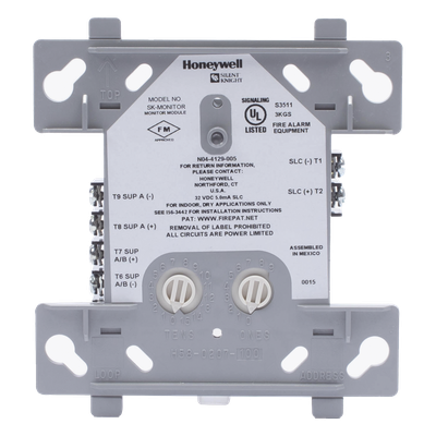 Módulo de entrada convencional / SLC de 2 hilos / LED de estado y alarma / Clase A y B / Direccionamiento por rotación