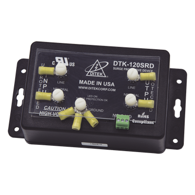 Protector de sobretensión / 120 VCA / 20 A / IP65 / Contacto seco Forma C / EMI-RFI / 6.87 x 3.5 x 2.5 pulgadas