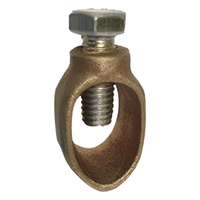 Conector de Tierra Física / Varilla hasta 3/4" / Cable 1/0 AWG / Bronce / Baja Resistencia Eléctrica / Jaula de Faraday