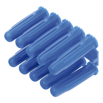 Taquete de Fijación / Doble Expansión 4 Direcciones / 3/8" para Tornillo 12 mm x 2" / 100 Piezas / Resistencia 100 kg / Concreto y Superficies Sólidas