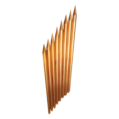 Varilla de Puesta a Tierra / Acero AISI 1018 / Recubrimiento de Cobre Electrolítico / Diámetro 5/8" / Longitud 1 m (3.3 ft)