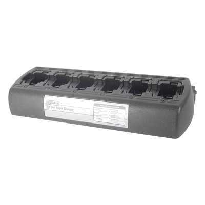 Multicargador de Escritorio / 6 Cavidades Simultáneas / Radios Kenwood NX/TK Series / Baterías Ni-Cd, Ni-MH, Li-Ion, Li-Po / Apagado Automático