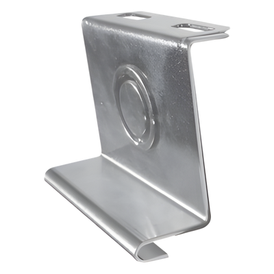Placa de Salida a Tubo Automática / 66 mm / Tuberías 1/2 a 2 pulgadas / Abrazadera Tipo U / Acabado Electro Zinc