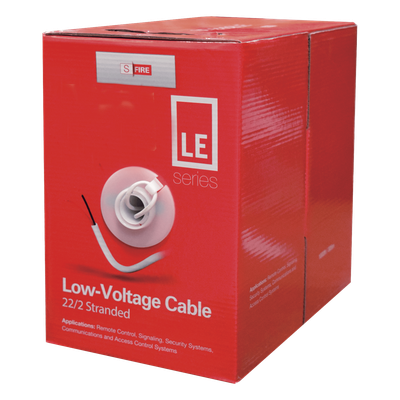 Cable para Alarma / 2x22 AWG / CCA / PVC Retardante a la Flama / Bobina 305 m (1000 ft) / Blanco