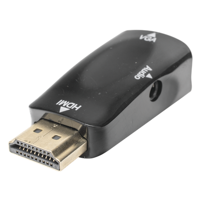 Convertidor HDMI a VGA / 1920x1080 @ 60Hz / Audio 3.5 mm / Plug-and-Play / Chapado en Níquel