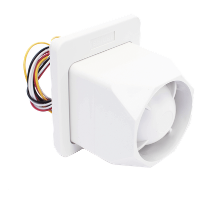 Sirena Autónoma / 119 dB / 25 W / Dos Tonos / IP Resistente Agua y UV / 6 a 14 VDC / Interior y Exterior