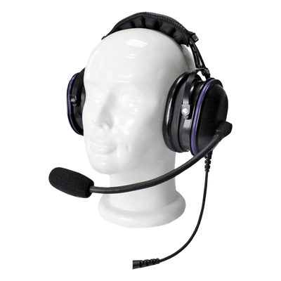 Auriculares de diadema / Doble copa / PTT con clip 360° / Cable Kevlar / Conector M01