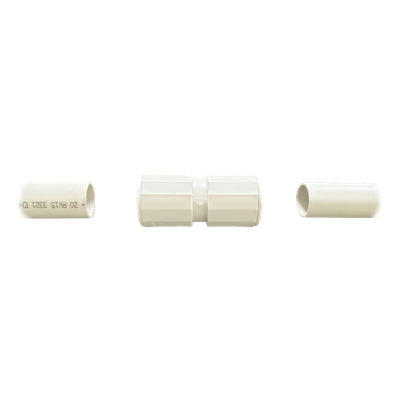 Cople de Unión IP67 / Tubería Rígida 16 mm (5/8") / Libre de Halógenos / Autoextinguible / Sin Pegamento / Hermético