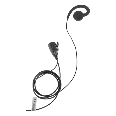 Micrófono de Solapa con Audífono / Cable Kevlar Reforzado / PTT Integrado / Clip Giratorio 360° / Compatible con Radios Motorola PRO/MAG ONE/EP Series