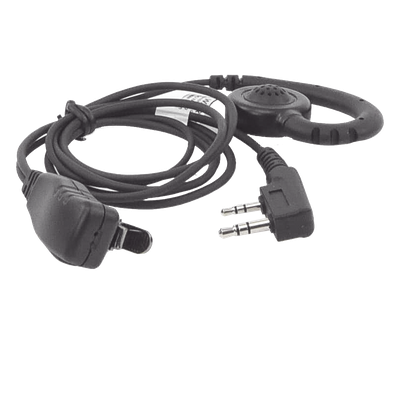 Micrófono de Solapa con Audífono / PTT Integrado / Cable Kevlar Reforzado / Gancho PTE Ajustable / Compatible Radios Kenwood TK/NX/TKD