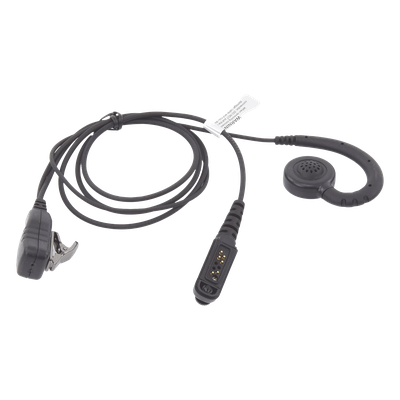 Micrófono de Solapa con Audífono / Compatible con Radios ICOM IC-F50/60/50V/60V/3161/4161 / Cable PU Reforzado con Kevlar / PTT Integrado / Gancho PTE Médico