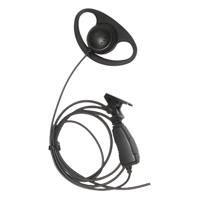 Micrófono de Solapa con Gancho Auricular / Audio Claro / Cable Kevlar Reforzado / PTT Ergonómico / Clip 360° / Compatible Kenwood