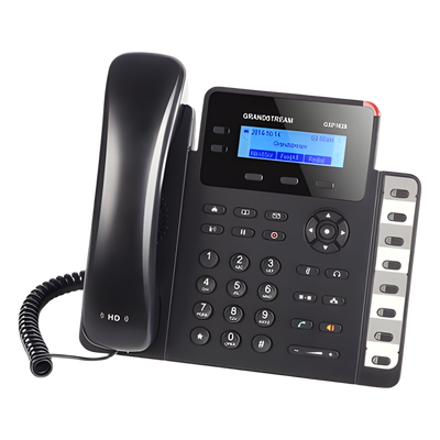 Teléfono IP / 2 Líneas SIP / 8 Teclas BLF / Conferencia 3 Vías / Pantalla LCD 132x48 / PoE / Dual Gigabit