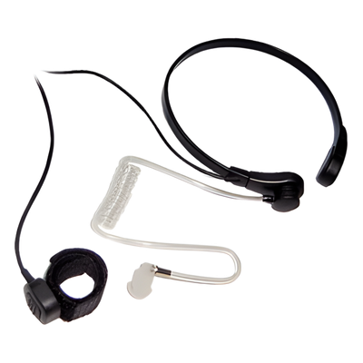 Micrófono de Garganta / Cancelación de Ruido por Vibración / Tubo Acústico PU Grado Médico / PTT de Anillo / Cable Kevlar / Compatible Motorola SL Series