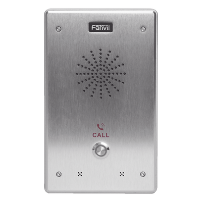 Intercomunicador IP / 2 Líneas SIP / 2 Relevadores / PoE 802.3af / Anti-Vandálico IP65 e IK10 / -40°C a 70°C