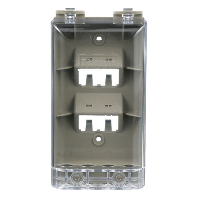 Placa de Pared Vertical / IP56 / 4 Puertos Mini-Com / Policarbonato / 5.69 x 3.07 x 2.19 in