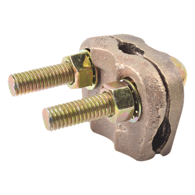 Conector de Puesta a Tierra / Varilla 3/4" (19.05 mm) / Cable 2/0 AWG a 350 Kcmil / Bronce Estañado / Antivandálico