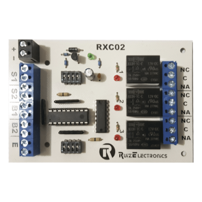 Controlador de Esclusa / 2 Puertas / 3 Relevadores / Temporizadores 0-30 s / 12 VCC / Entrada de Emergencia