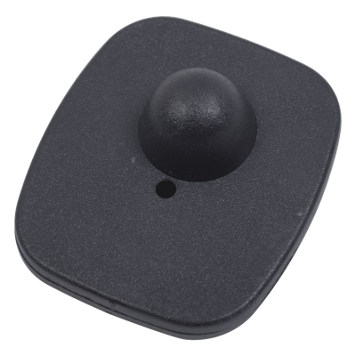 Etiqueta RF para ropa / 8.2 MHz / 70 x 58 mm / 160 cm detección / Negro
