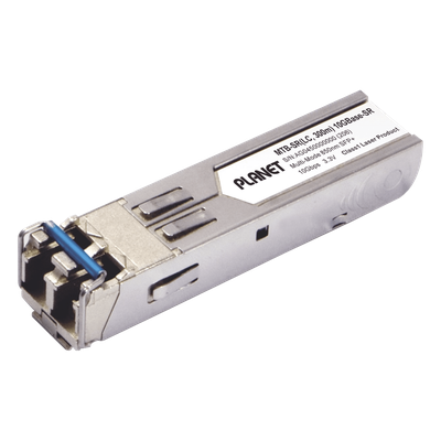 Transceptor SFP+ 10G / Fibra Multimodo LC / Alcance 300 m (984.2 ft) / Longitud de Onda 850 nm / Rango Térmico -40 a 75°C / Estándar IEEE 802.3ae