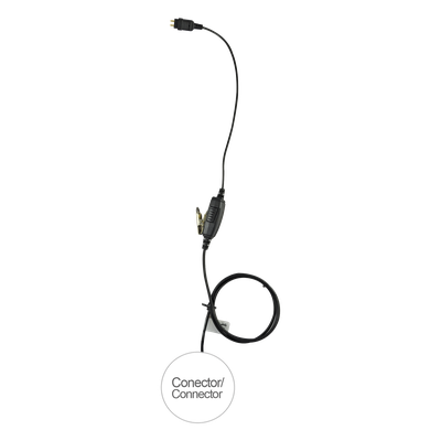 Micrófono de 1 Cable / Kevlar Reforzado / Conector 5 lb / PTT Ergonómico / Serie LOC / Compatible KENWOOD PKT-23K