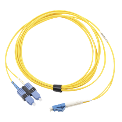 Jumper de Fibra Óptica Monomodo / LC/UPC-SC/UPC Duplex / OS2 / OFNR / 7 m (22.97 ft) / Amarillo