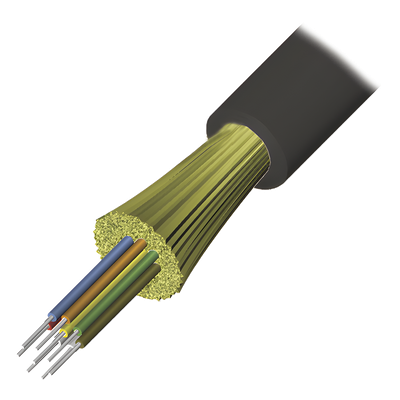 Cable de Fibra Óptica / 6 Hilos / Interior-Exterior / Tight Buffer / Dieléctrico / LS0H / OM3 50/125 / 1 Metro (3.28 Pies)