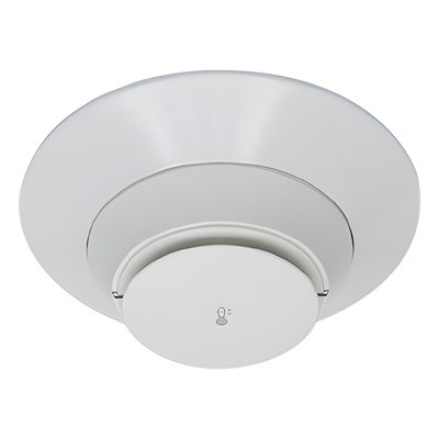 Detector Térmico Direccionable / Activación Fija 57 °C (135 °F) / Tecnología SK / 15 a 32 VDC / Base Incluida / Color Blanco