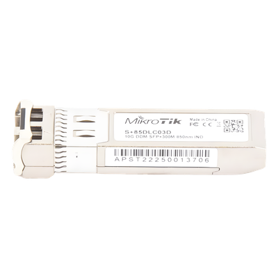 Transceptor SFP+ / 10G / LC Dúplex / Fibra Multimodo / 300 m (984 pies) / 850 nm
