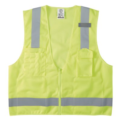 Chaleco de Seguridad Reflectante / ANSI/ISEA 107-2015 Tipo R Clase 2 / 8 Bolsillos / Talla M/L
