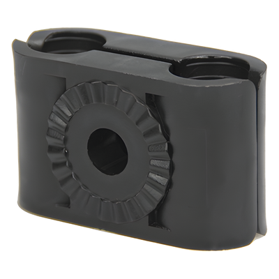 Sujetador Plástico para Cable Coaxial / 7/8" / Doble Capacidad / Montaje Varilla 3/8" o M10 / Rango 1.063 a 1.122"