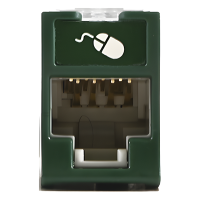 Jack RJ45 / Categoría 6 / UTP / Montaje Híbrido Plano o Angulado / Terminación 110 / Rango -10 a 60 °C